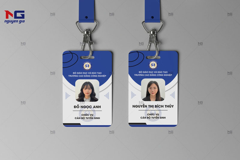 mẫu thẻ nhân viên văn phòng