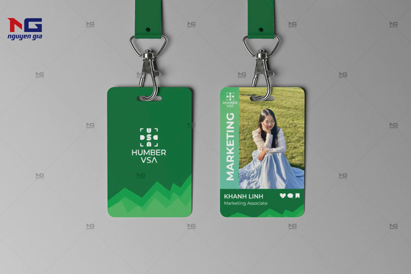 mẫu thẻ nhân viên văn phòng