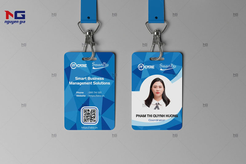 mẫu thẻ nhân viên văn phòng