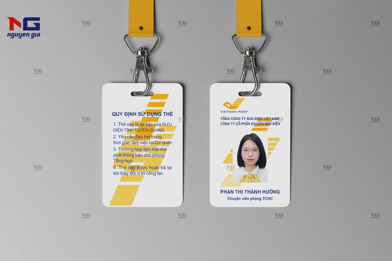 mẫu thẻ nhân viên văn phòng