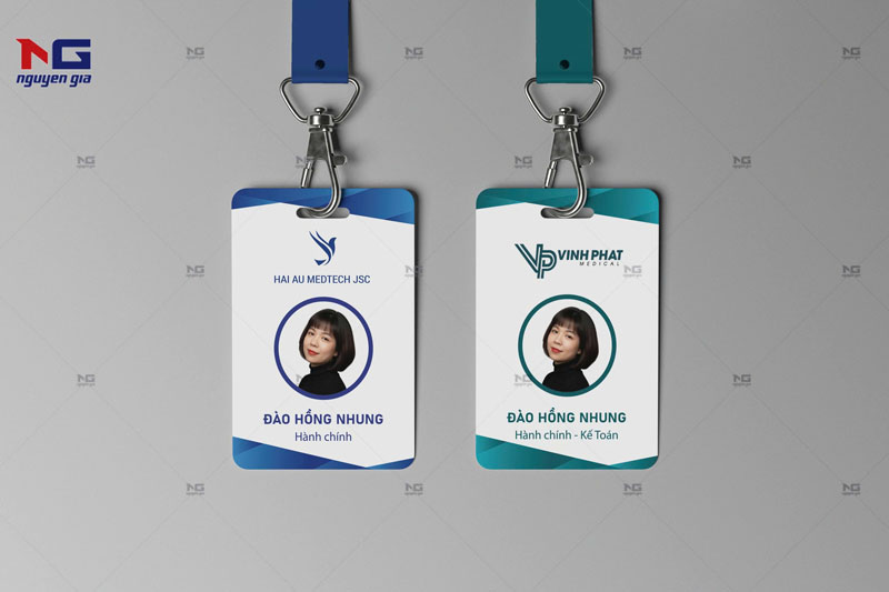 mẫu thẻ nhân viên văn phòng