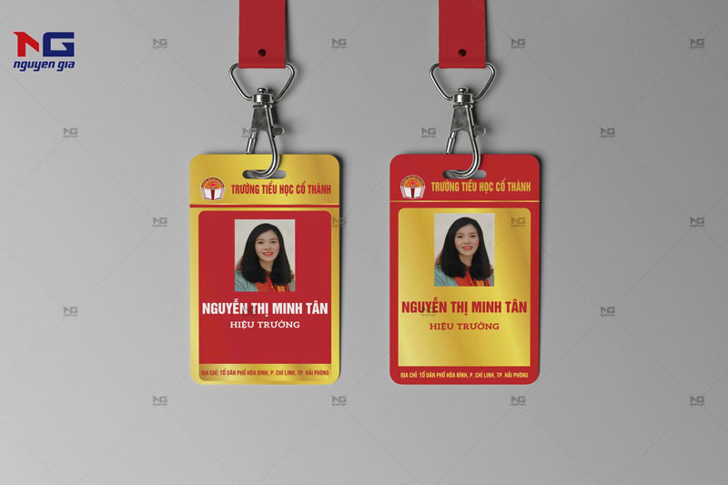 mẫu thẻ nhân viên văn phòng
